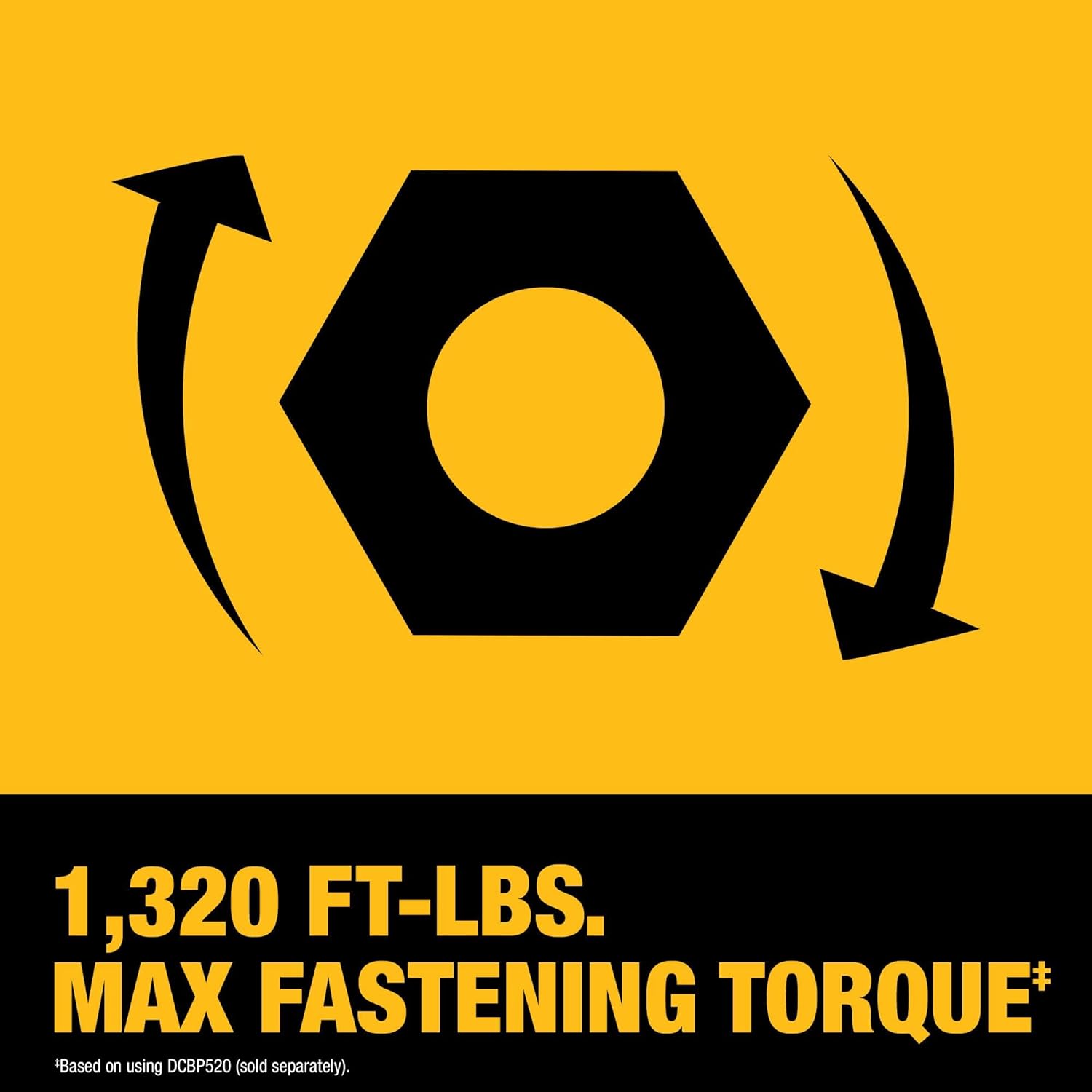 Dewalt 20V MAX Clé à chocs sans fil, 1/2" Hog Ring, couple élevé, sans balais, nue - Outil seul