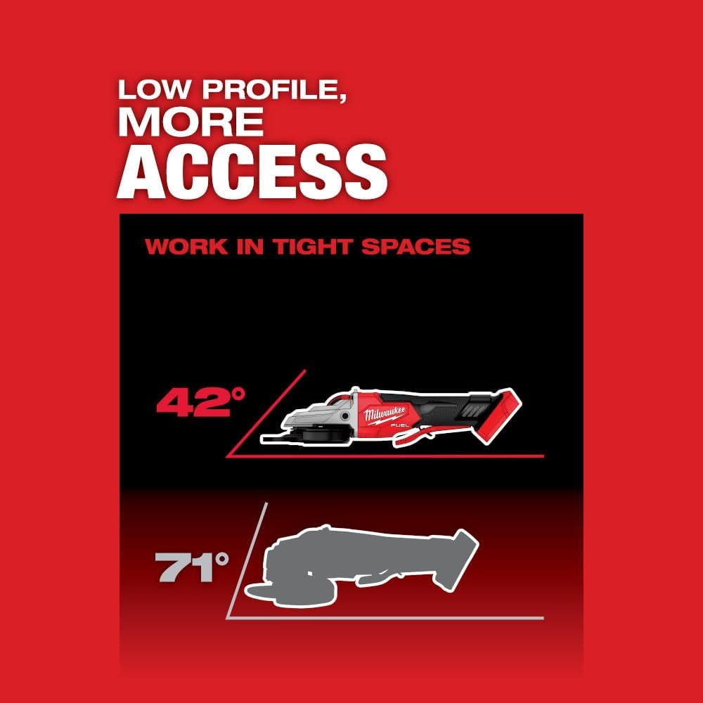 Milwaukee M18V Fuel Lithium-Ion 5" sans balais meuleuse plate à freinage avec interrupteur à palette - Outil seulement