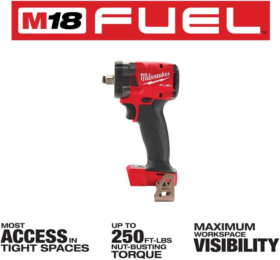 Clé à chocs sans fil Milwaukee 18V 1/2" sans balais avec anneau de friction