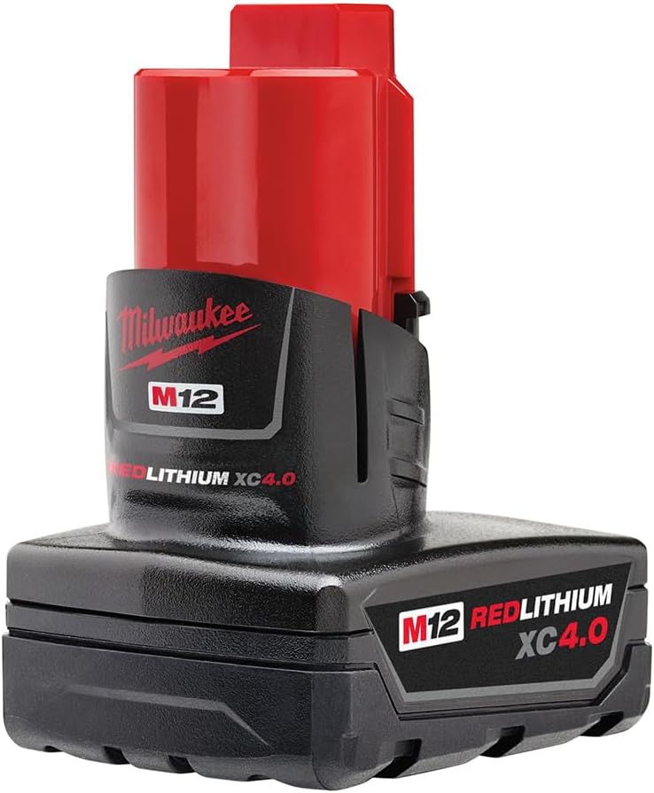 Milwaukee M12 Redlithium XC avec batterie à capacité étendue 4.0 Ah