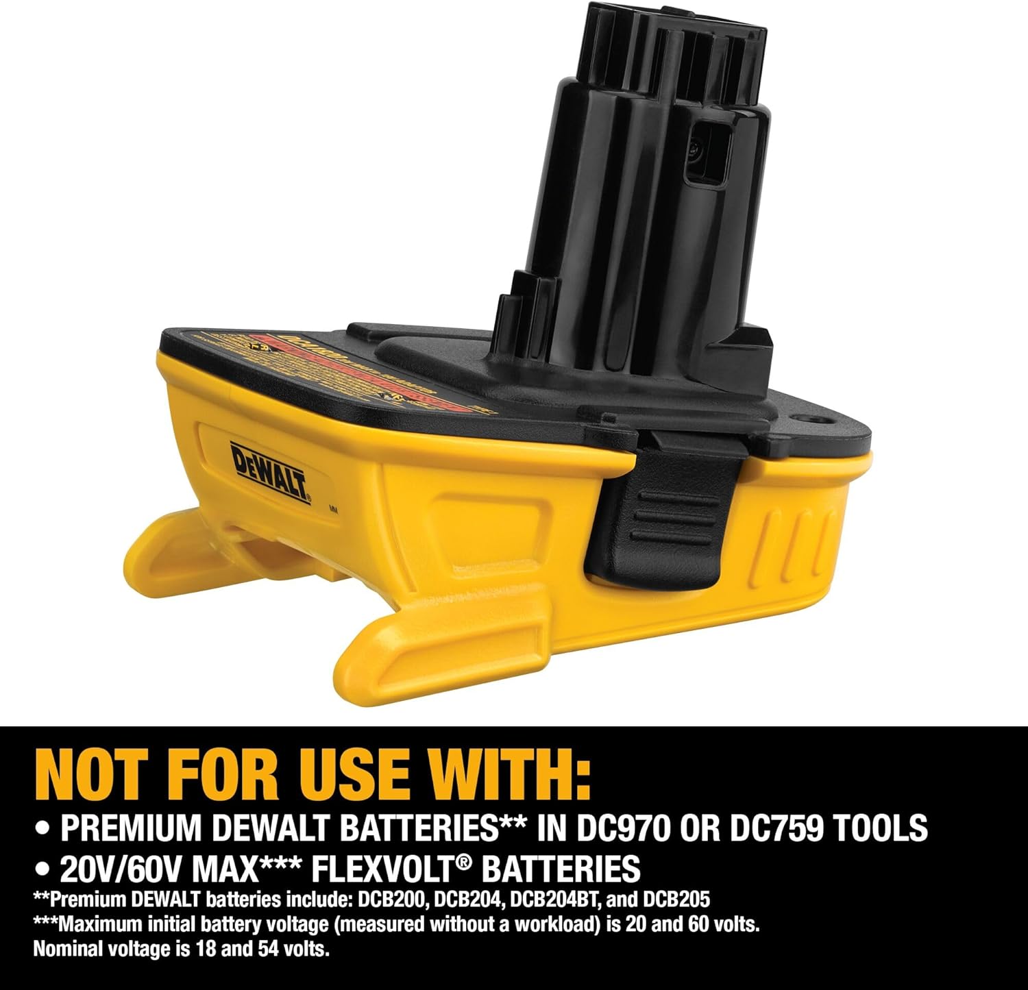 Kit adaptateur Dewalt 18v à 20v