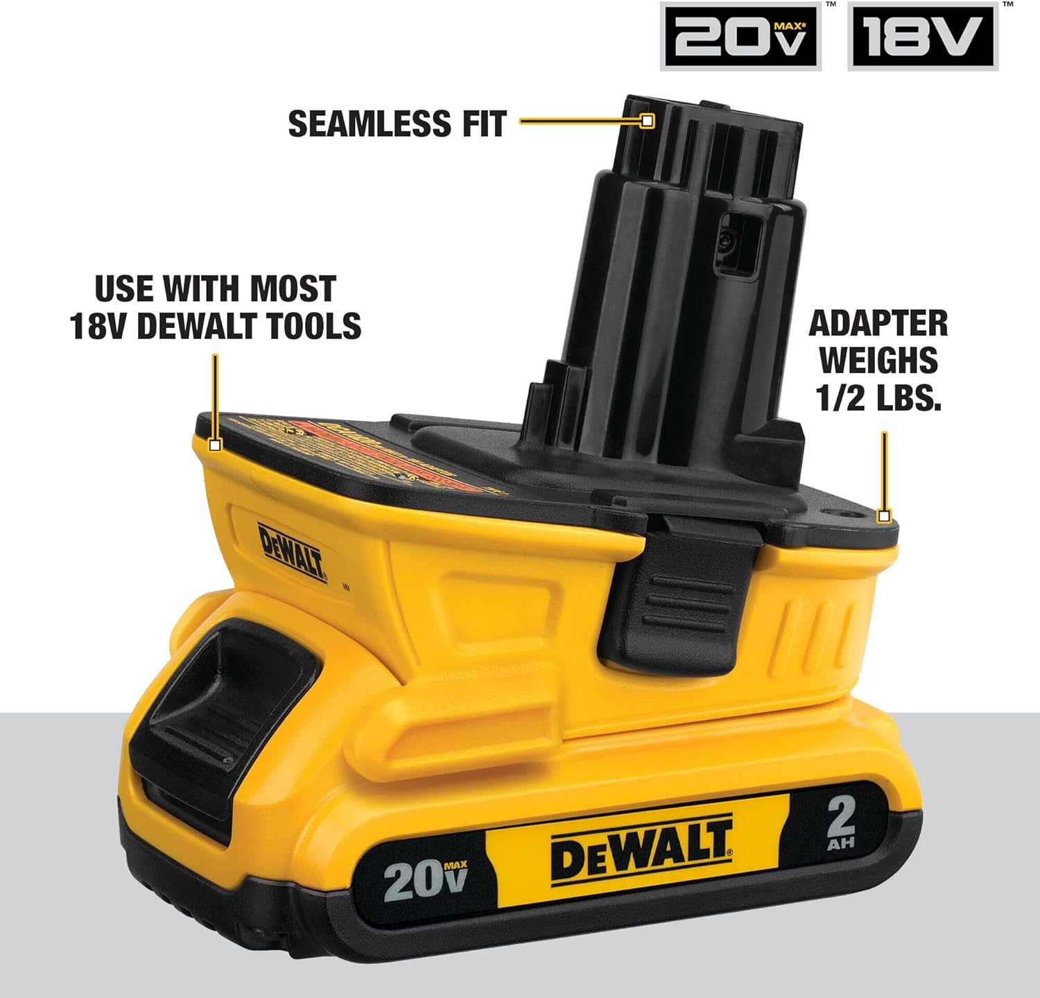 Kit adaptateur Dewalt 18v à 20v