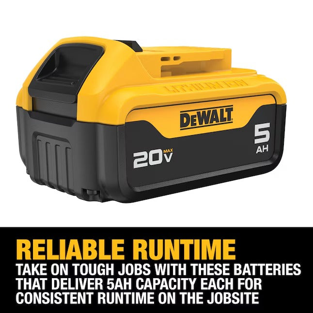 Kit de démarrage Dewalt 20V Max avec 2 batteries, chargeur et sacoche