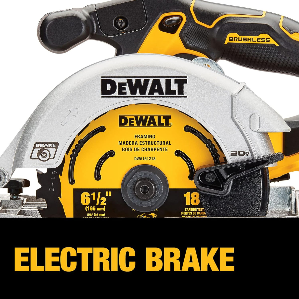 Scie circulaire Dewalt 20V MAX XR 6-1/2" (5.0AH) avec 1 batterie et un sac