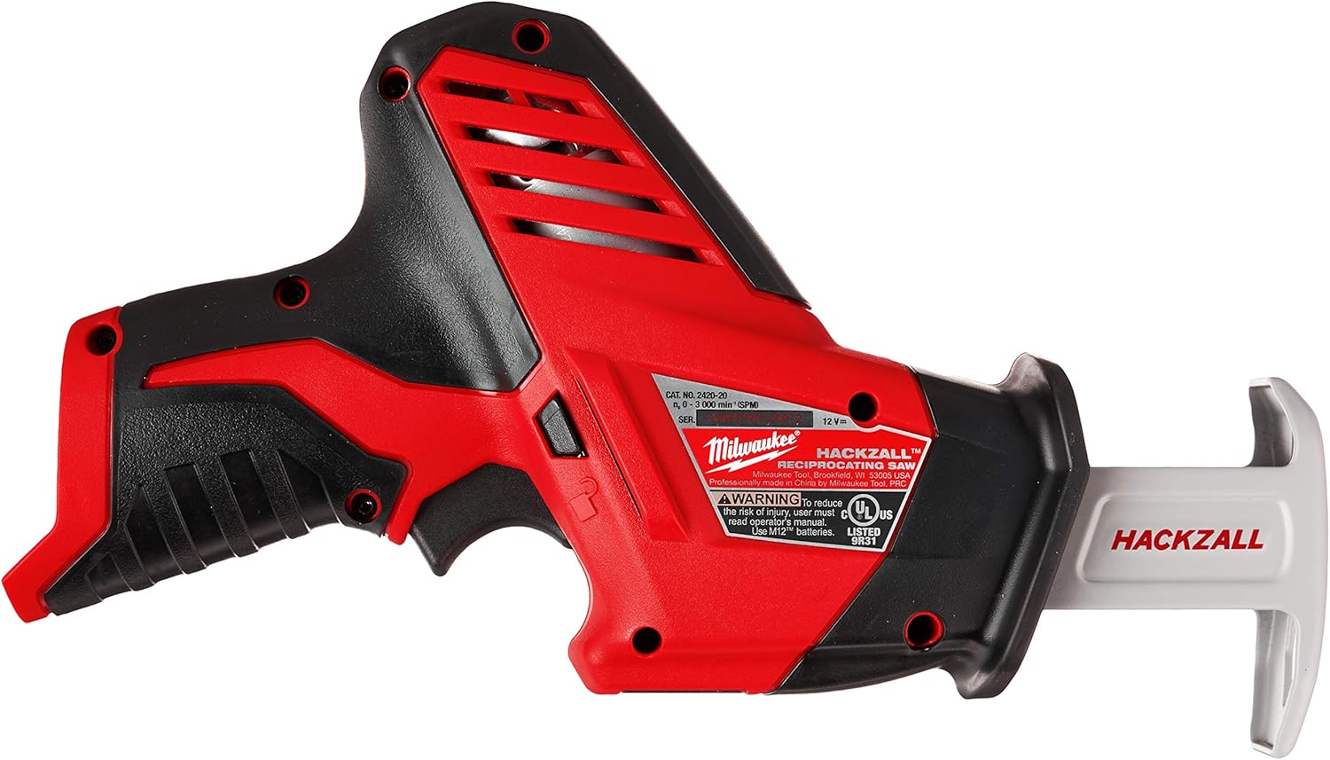 Milwaukee M12 12V Li-Ion Hackzall Cordless Reciprocating Saw - Tool-Only