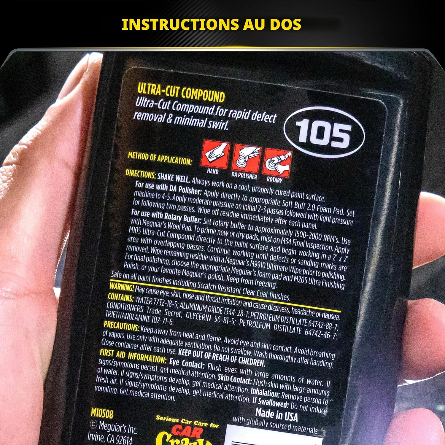 Meguiar's Professional Ultra Cut Compound pour les rayures