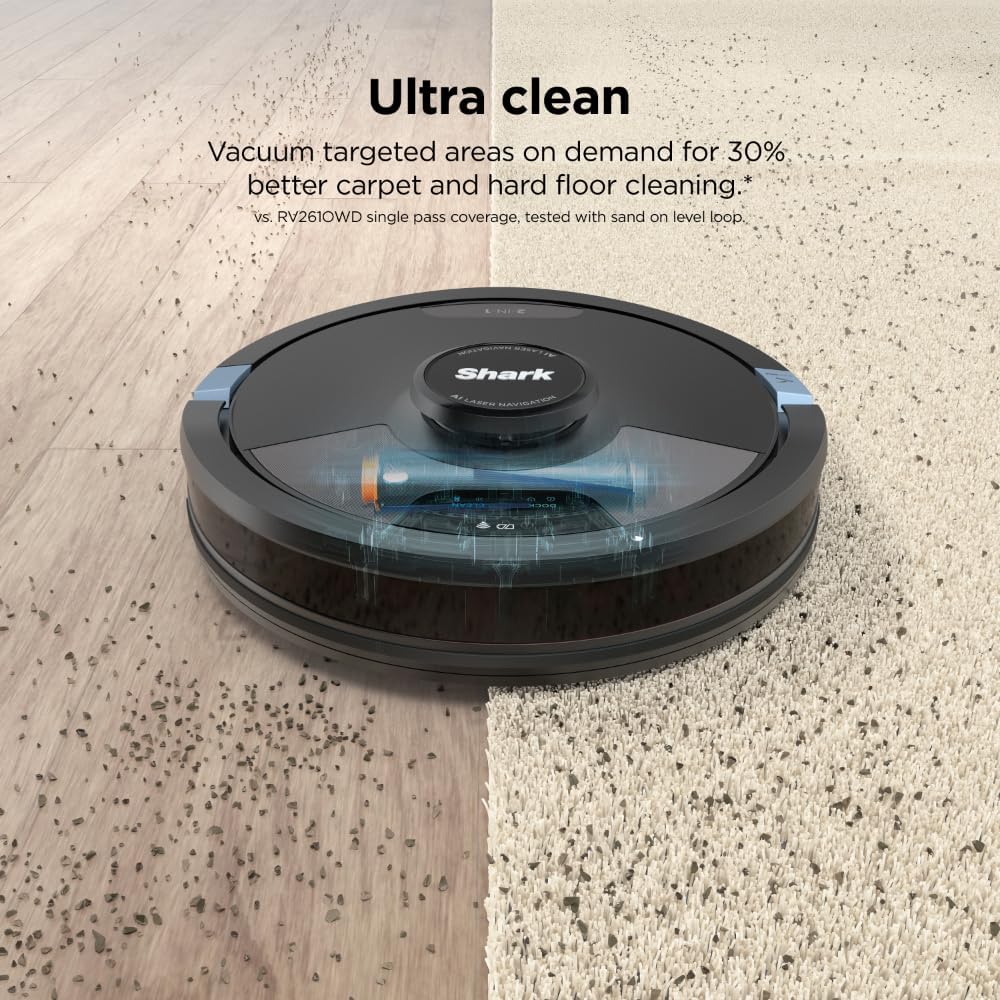 Refurbished Shark RV2620WDCA AI Ultra 2 in 1 Robot - Black & Mocha