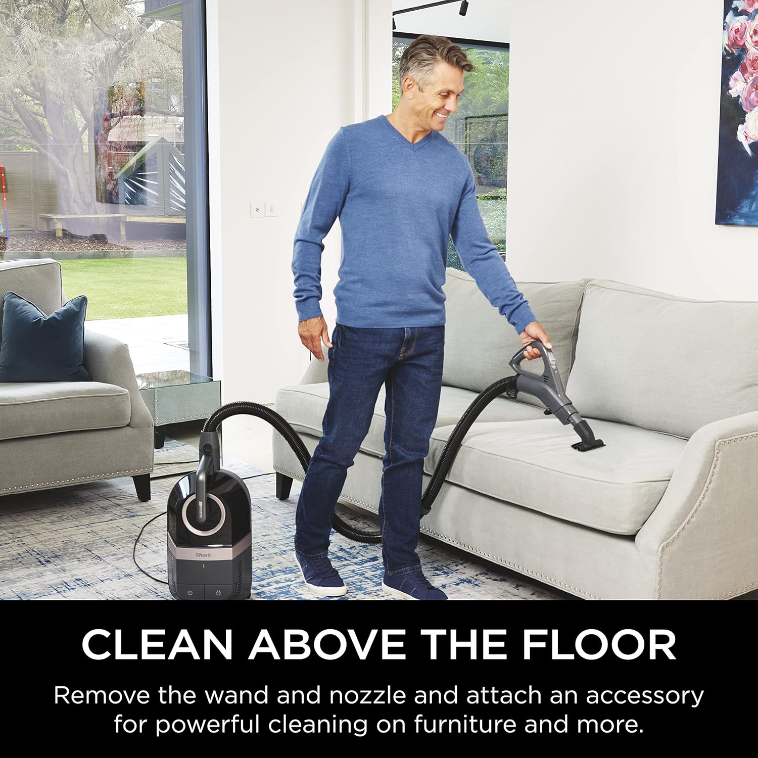 Aspirateur traîneau sans sac Shark CV101C 700W remis à neuf - Gris granite Nickel