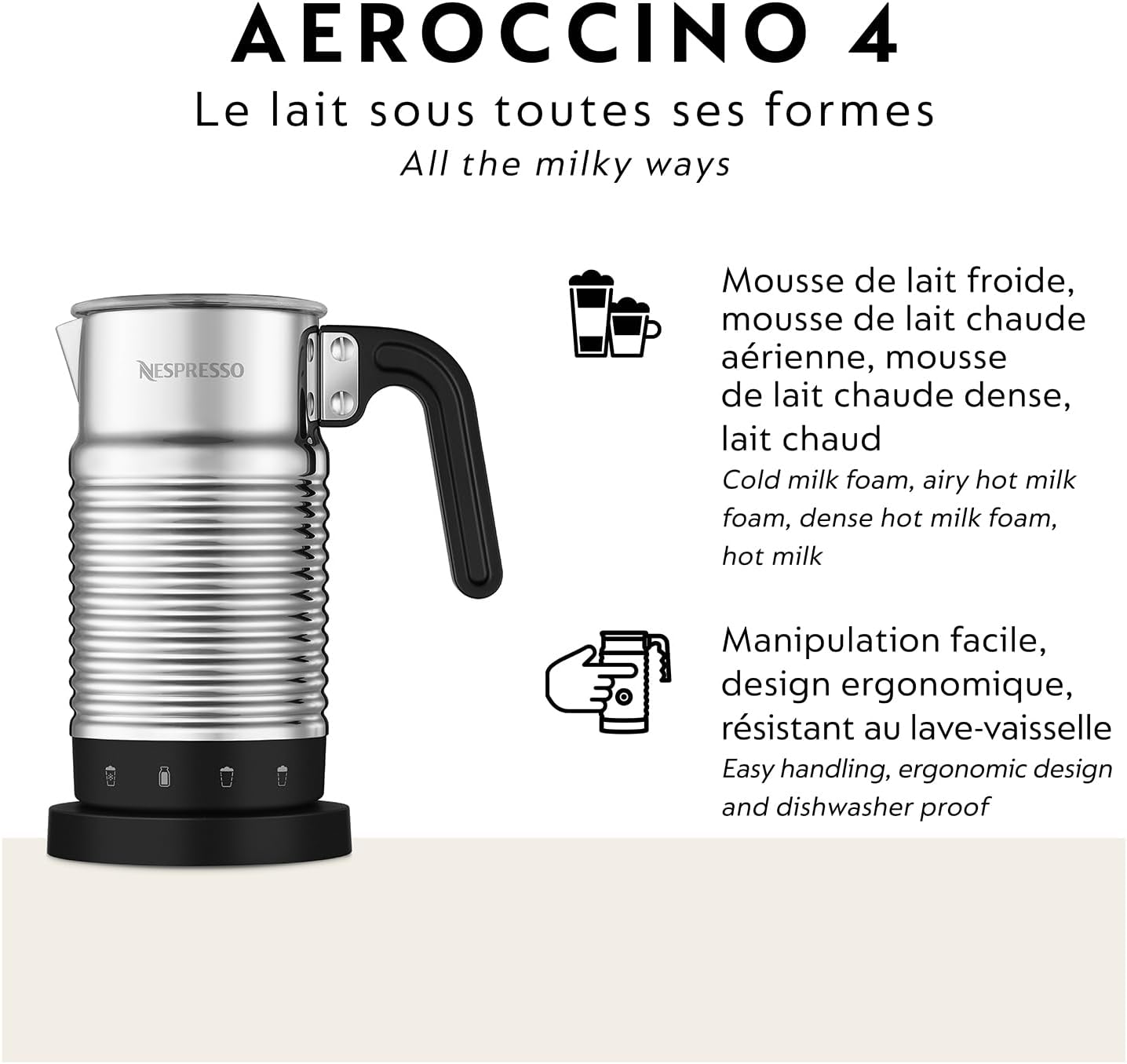 Nespresso Aeroccino 4 Argent