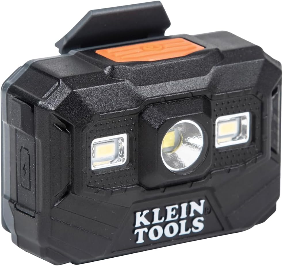 Lampe frontale Klein Tools Recharge Light 300 Lumens pour le travail toute la journée