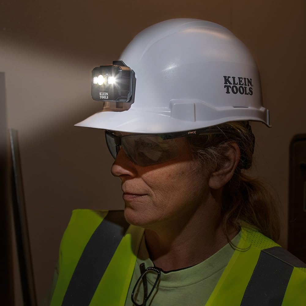 Lampe frontale Klein Tools Recharge Light 300 Lumens pour le travail toute la journée