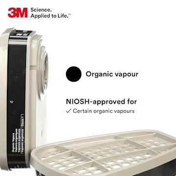 3M Respirator Cartridge for Certain Organic Vapors - 1 pair