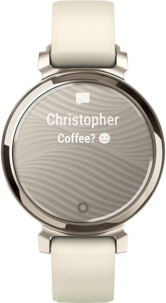 Garmin Lily 2 avec bracelet en silicone osseux - Lunar Gold