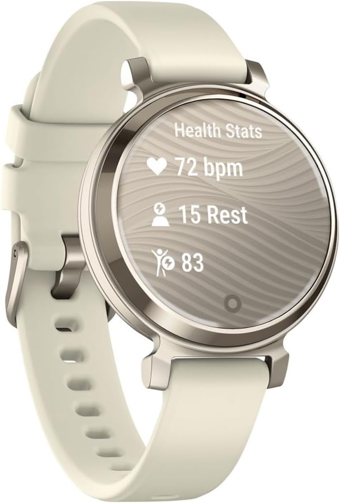 Garmin Lily 2 with Bone Silicone Band - Lunar Gold