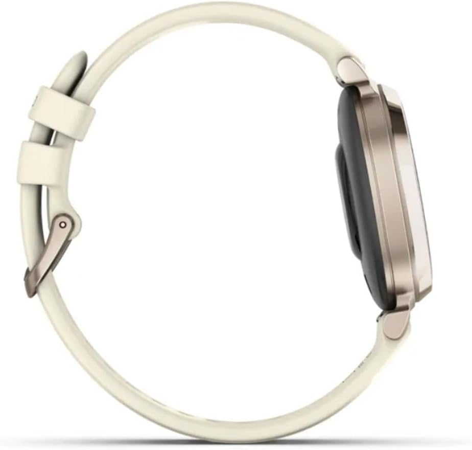 Garmin Lily Smartwatch avec bracelet en silicone Coconut - Cream Gold