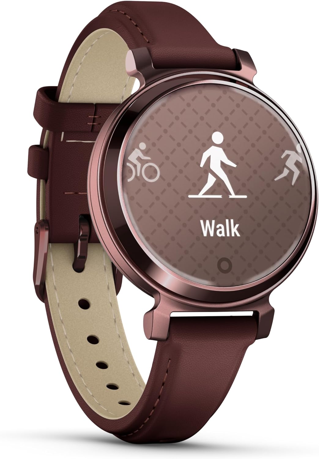 Garmin Lily Smartwatch avec bracelet en cuir - Dark Bronze