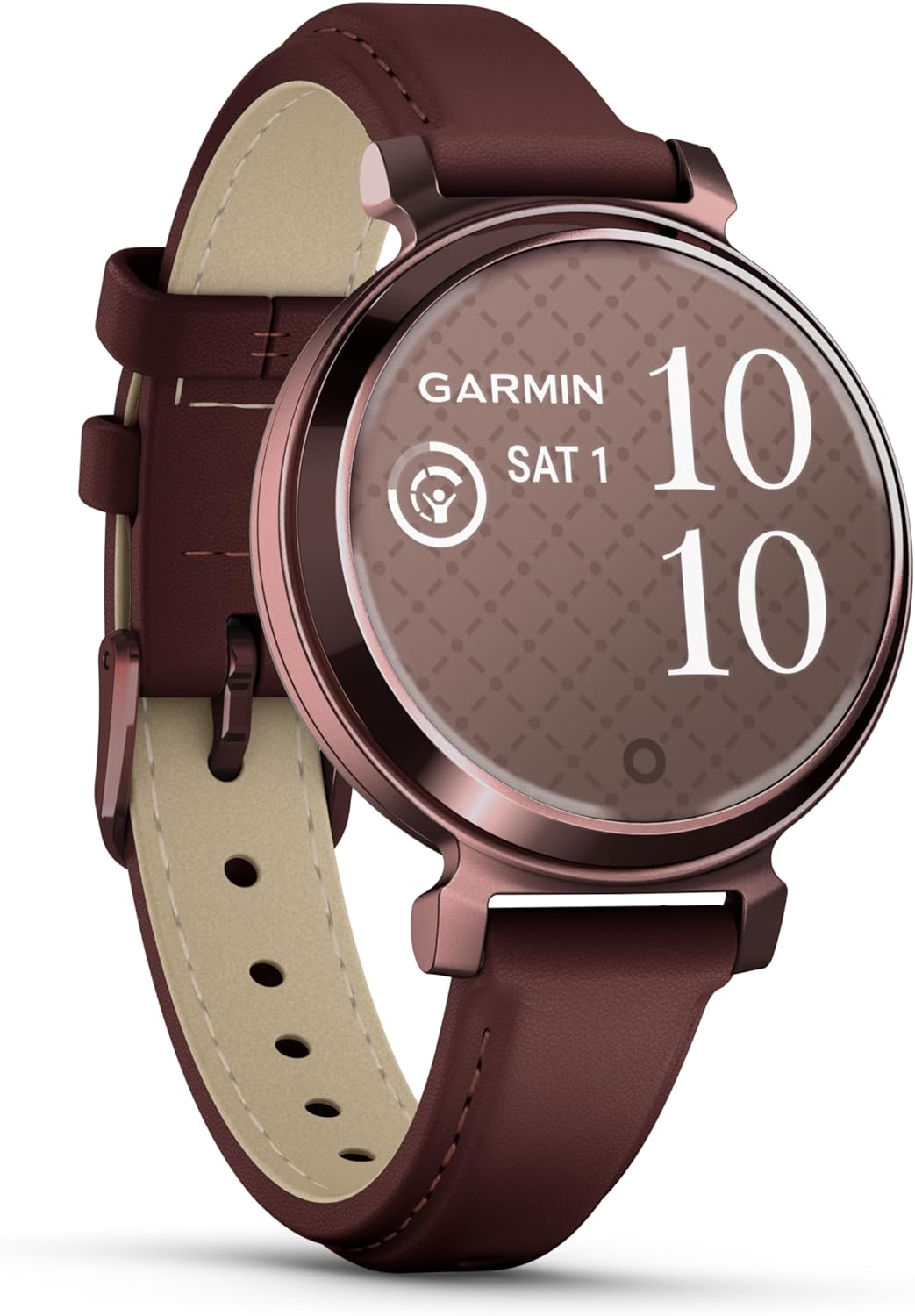 Garmin Lily Smartwatch avec bracelet en cuir - Dark Bronze