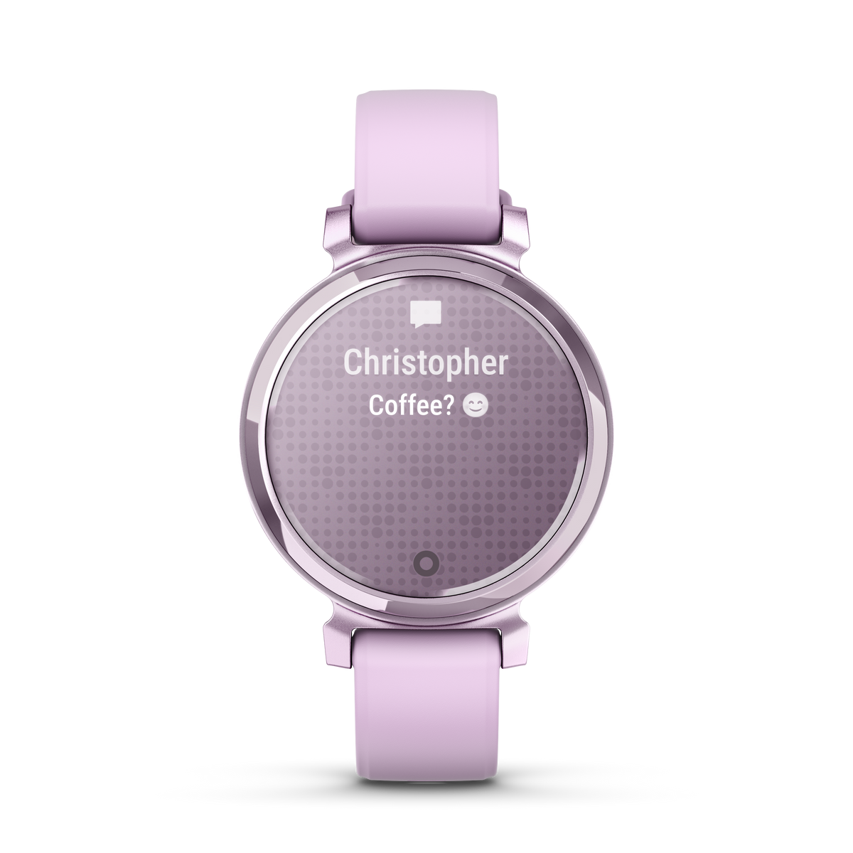 Garmin Lily Smartwatch avec bracelet en silicone - Lilas