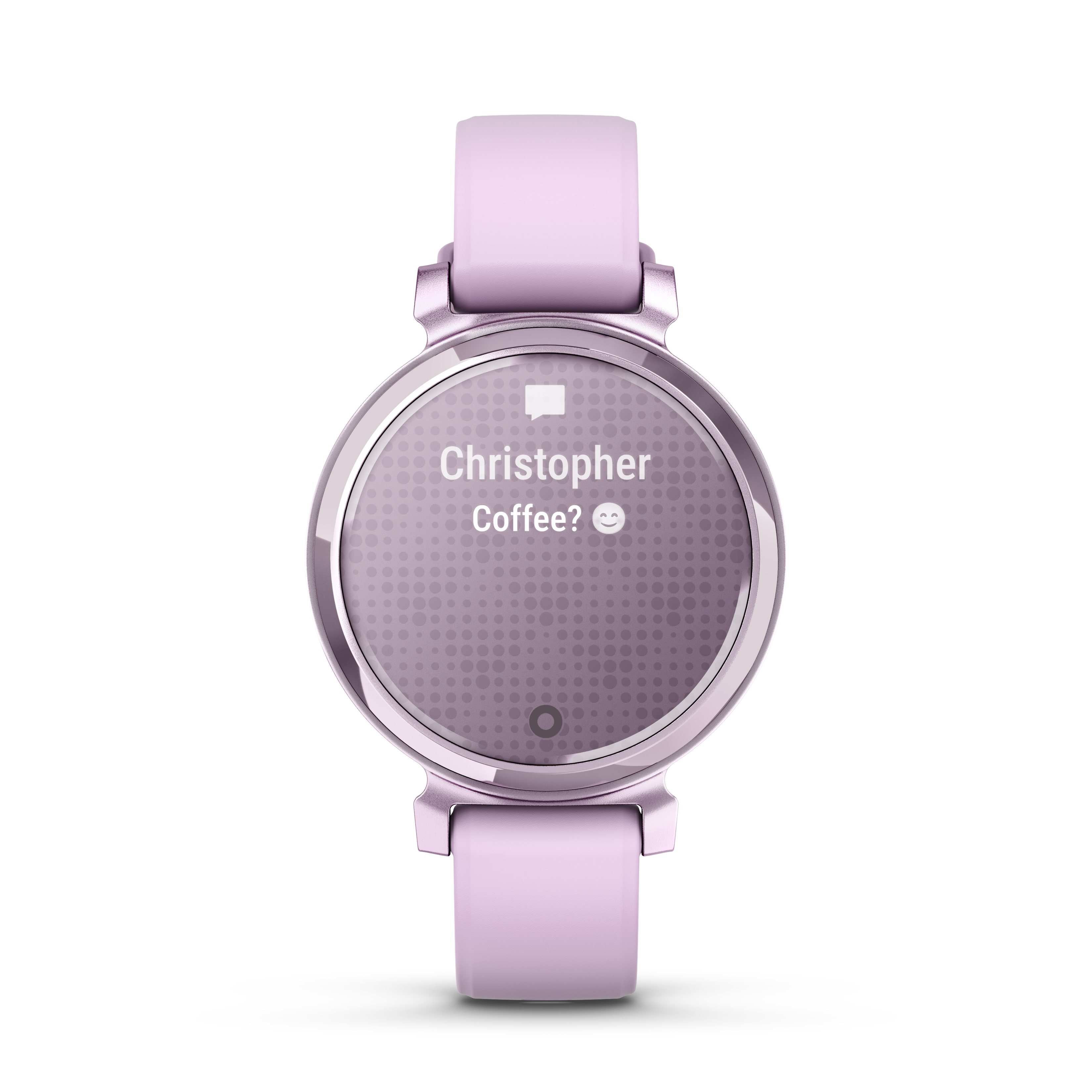 Garmin Lily Smartwatch avec bracelet en silicone - Lilas