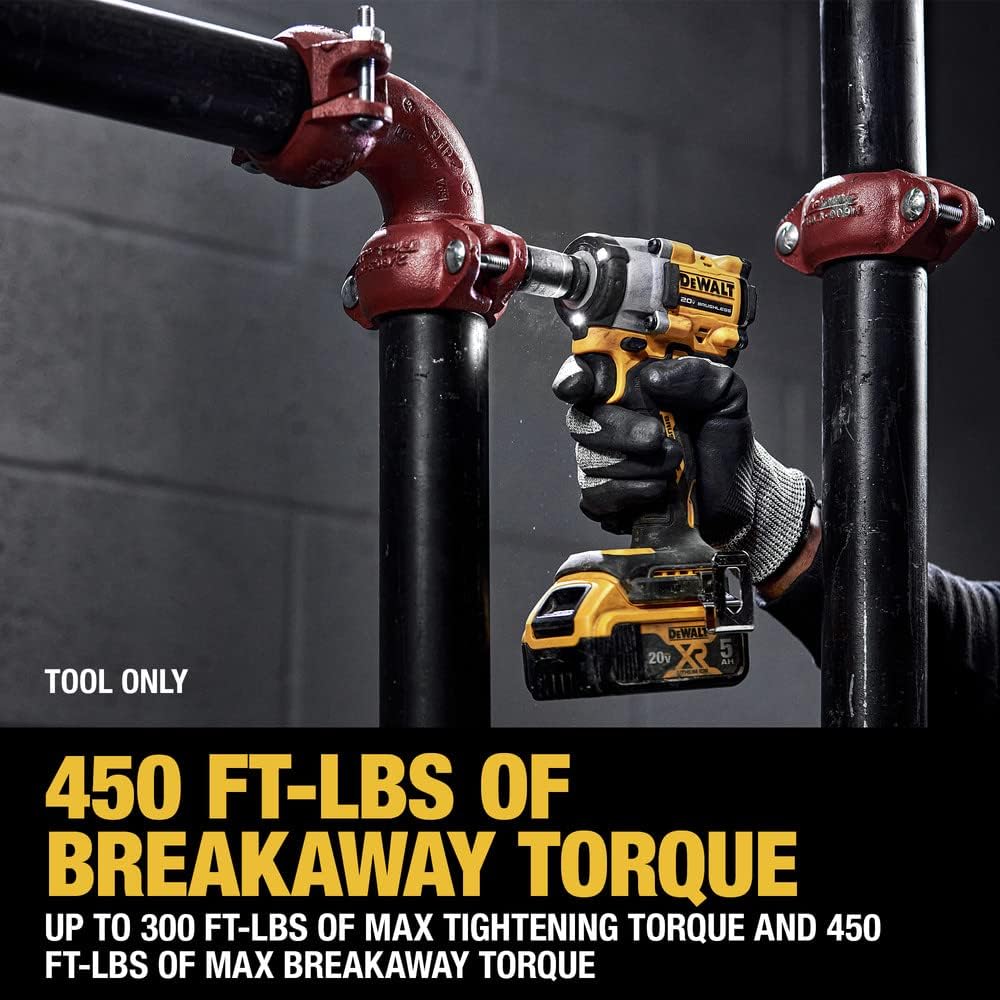 Dewalt Atomic 20V MAX Brushless Lithium-Ion 3/8 in. Cordless Impact Wrench with Hog Ring Anvil- Tool Only