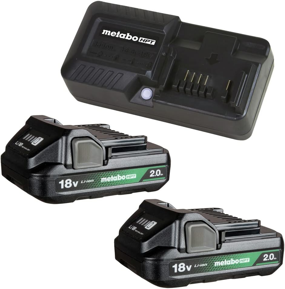 Metabo UC18YKSLS HPT 18V 2 Pack Batteries and Charger Kit