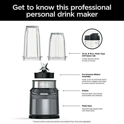 Ninja BN400C Nutri Blender Pro avec Auto iQ