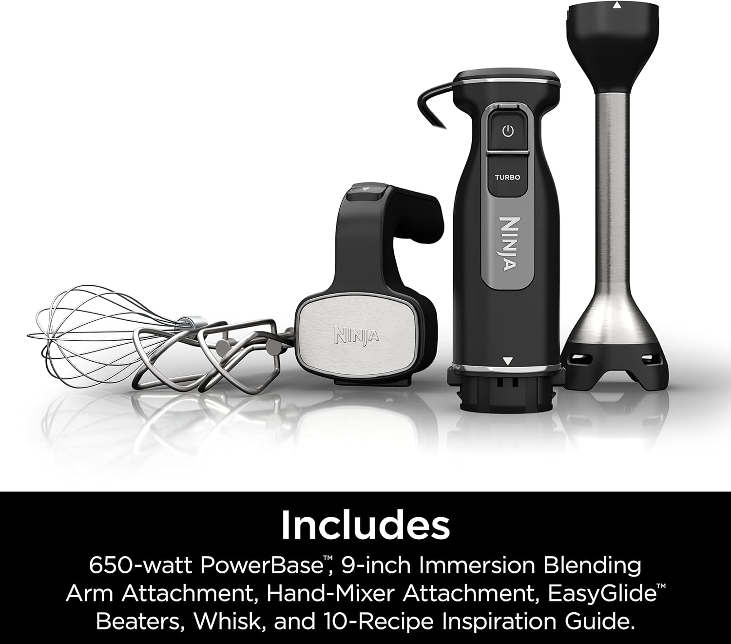 Ninja CI100C Foodi Power Mixer System Immersion Blender & Hand Mixer Combo