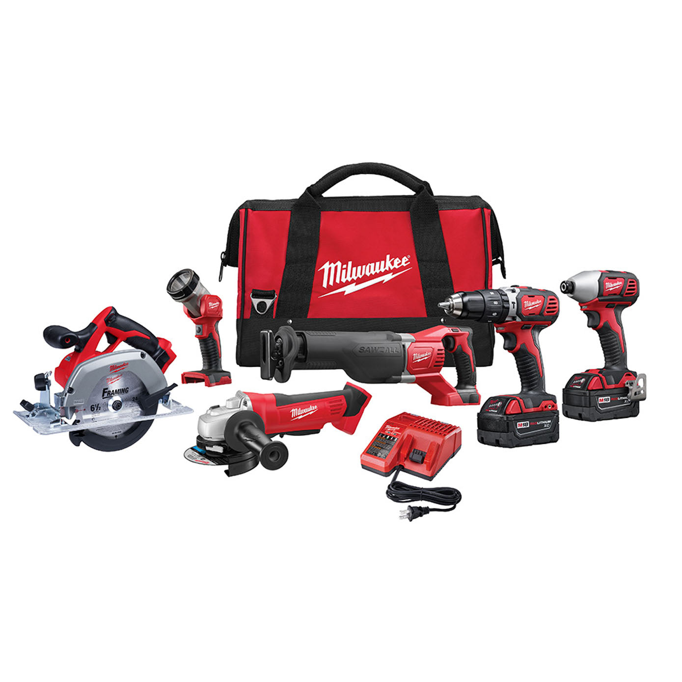 Milwaukee M18 Cordless Lithium-Ion - Combo Kit - 6 PC