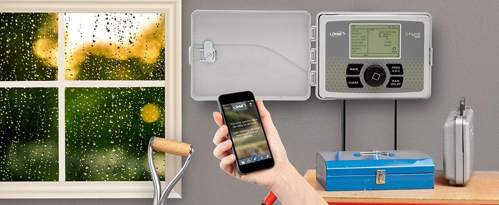 Orbit B-hyve Smart Indoor - Outdoor 6 Station WiFi Sprinkler System Controller - Gray