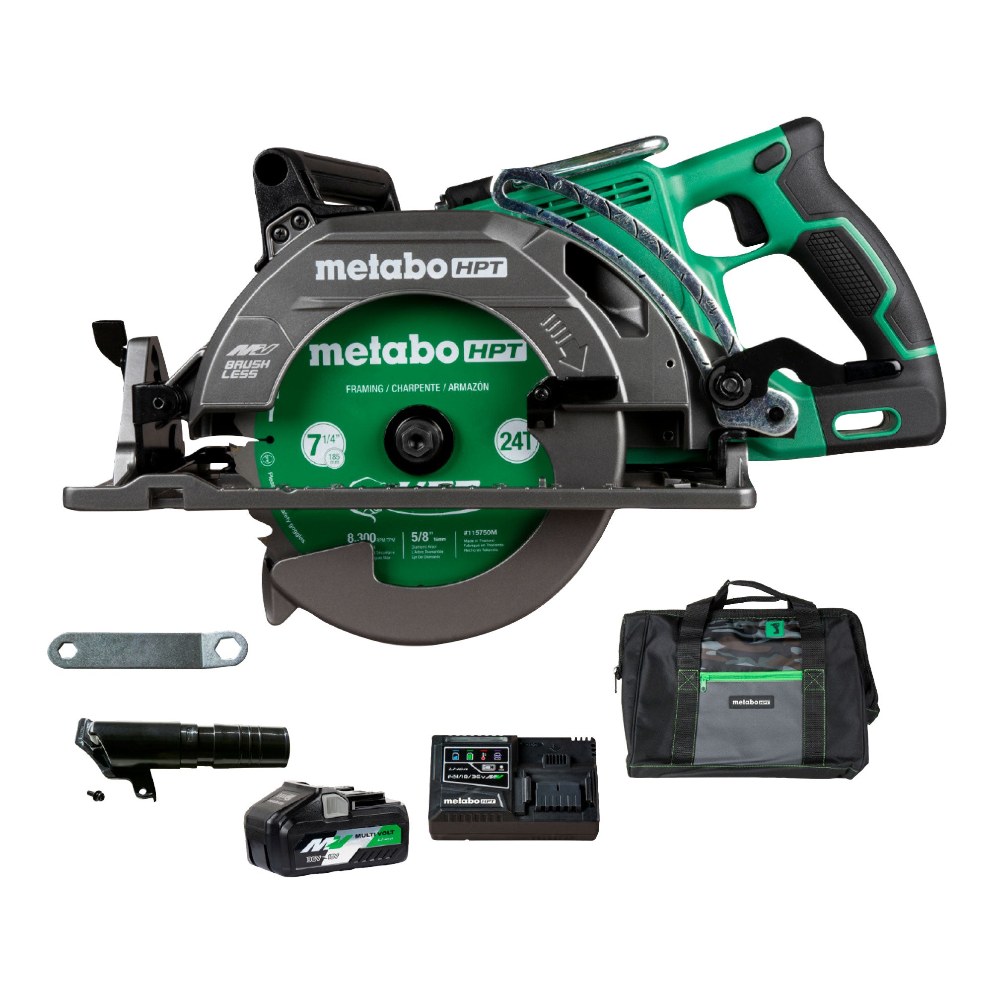 Metabo HPT 36V MultiVolt Cordless Rear Handle Circular Saw Kit with 7-1/4" Blade