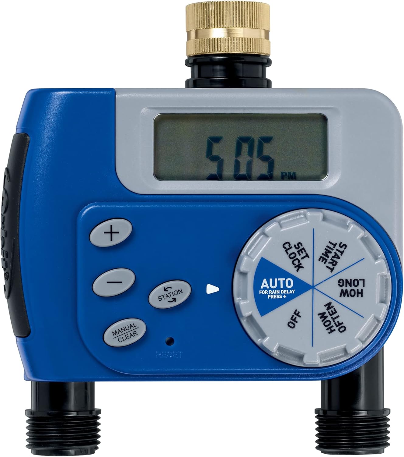 Orbit 2 Outlet Hose Watering Time (tuyau d'arrosage à 2 sorties)