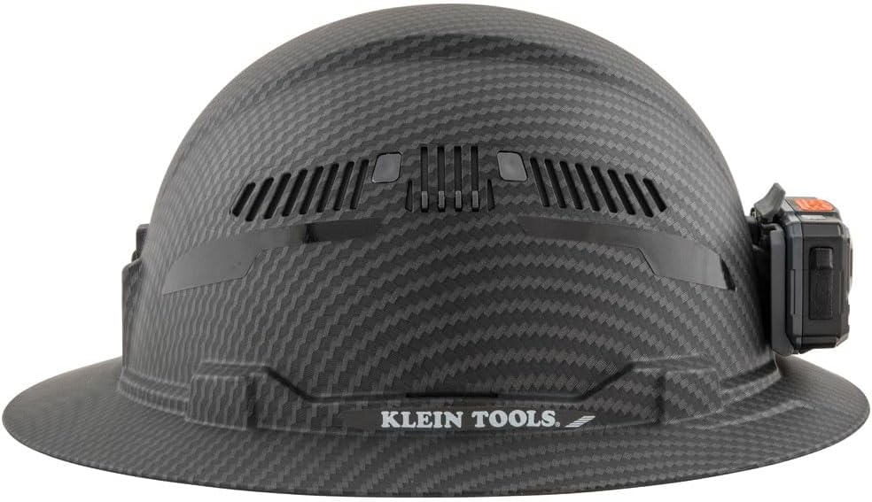 Casque de sécurité Klein Tools de classe C avec bandeau de transpiration rembourré et lampe rechargeable