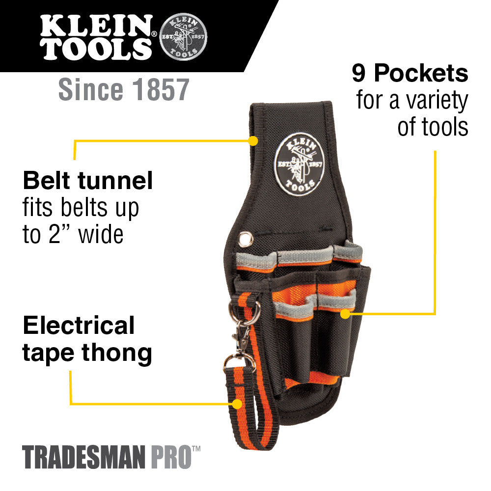 Klein Tools Pro Tool Pouch avec 9 poches