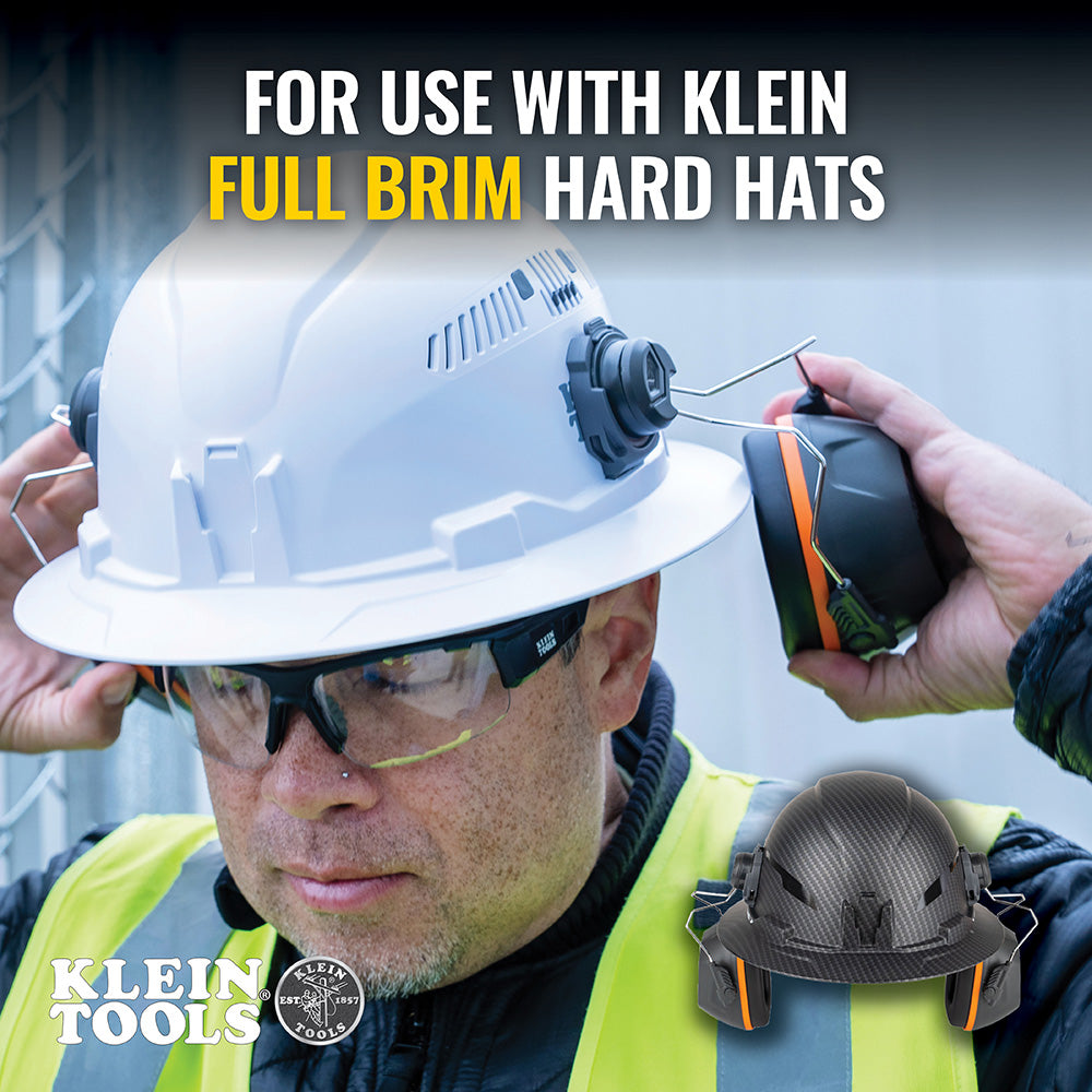 Klein Tools Full Brim Hard Hat Earmuffs