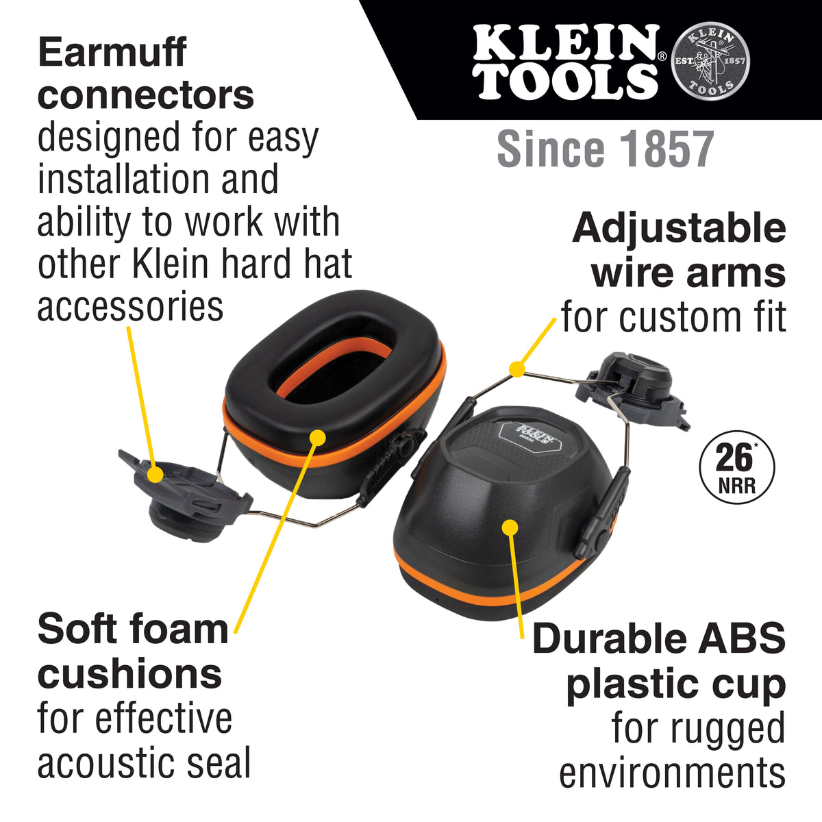 Klein Tools Casque de sécurité à bord intégral Casque de sécurité à bord intégral Casques de sécurité à bord intégral Casques de sécurité à bord intégral Casques de sécurité à bord intégral