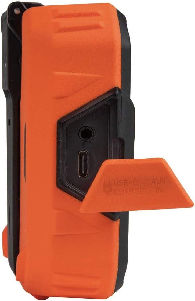 Klein Tools Wireless Portable Audio and Answers Calls Hands Free Bluetooth Speaker with Magnetic Strap