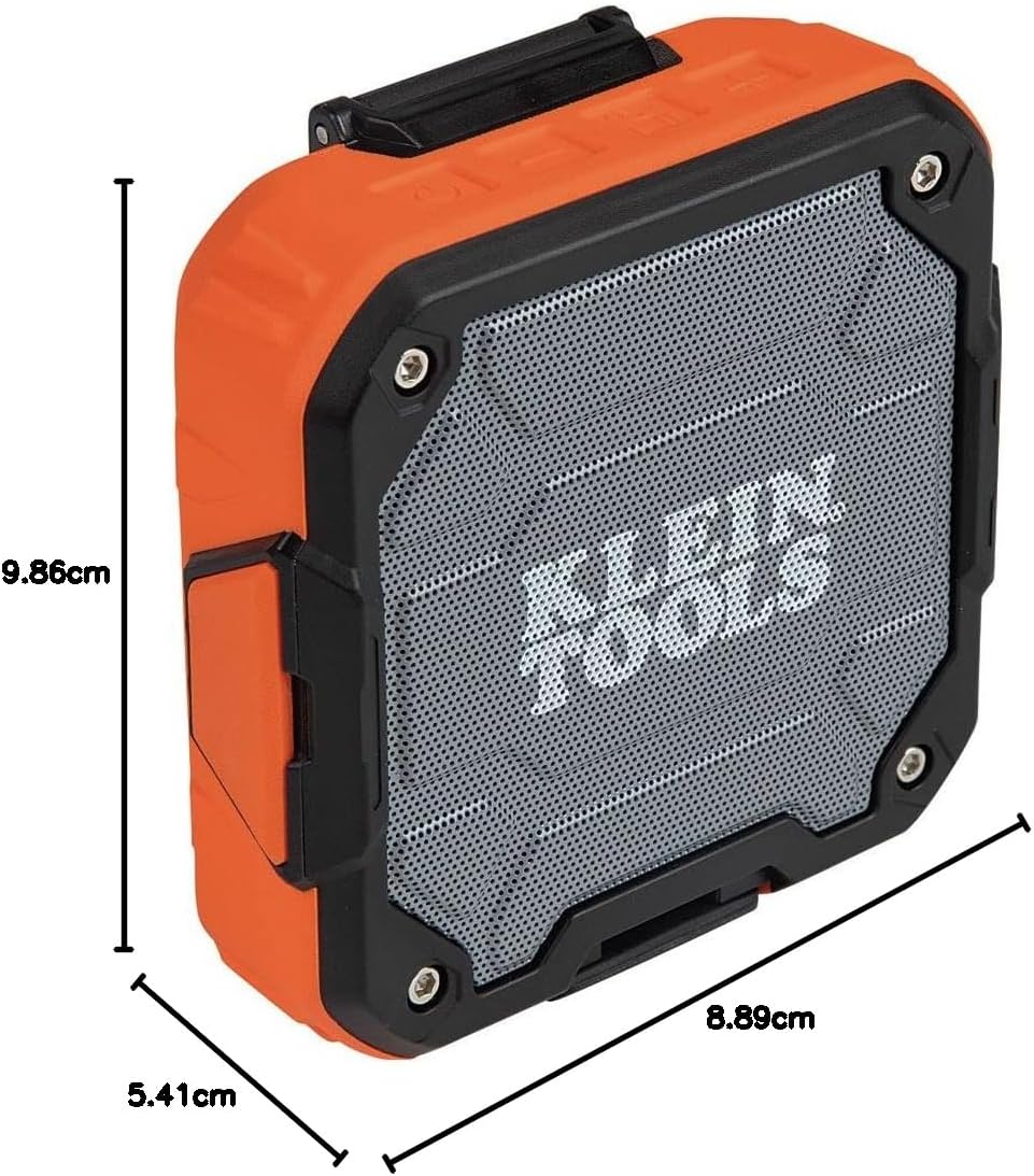 Klein Tools Haut-parleur mains libres Bluetooth portable sans fil pour l'audio et les appels avec sangle magnétique