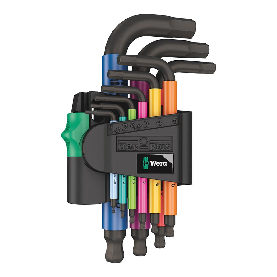 Wera Kraftform Multicolor 2 L-Key Hex Plus 950 - 9 PC Set
