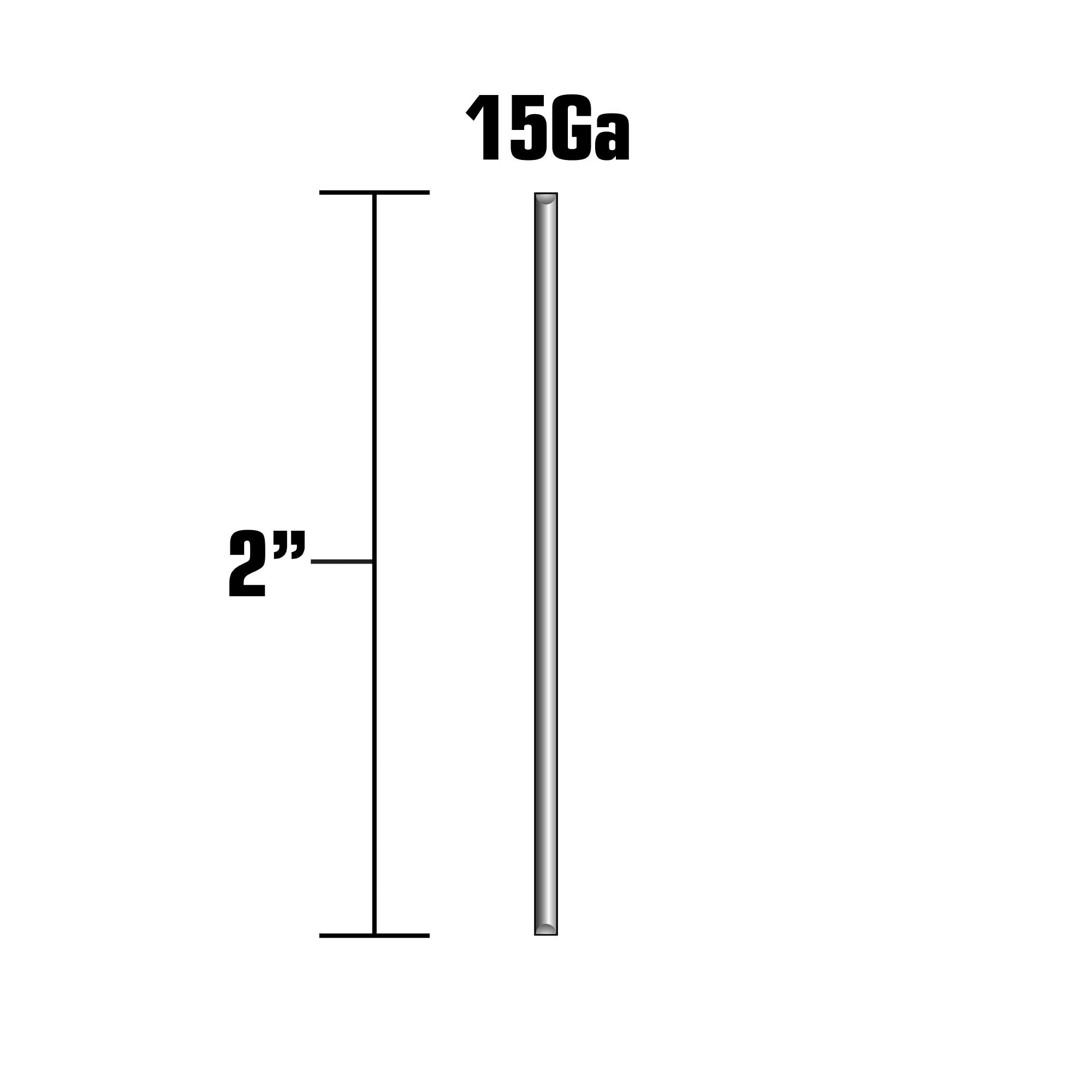 Metabo HPT clous de finition en acier inoxydable 2" x 15 - 1000 pièces
