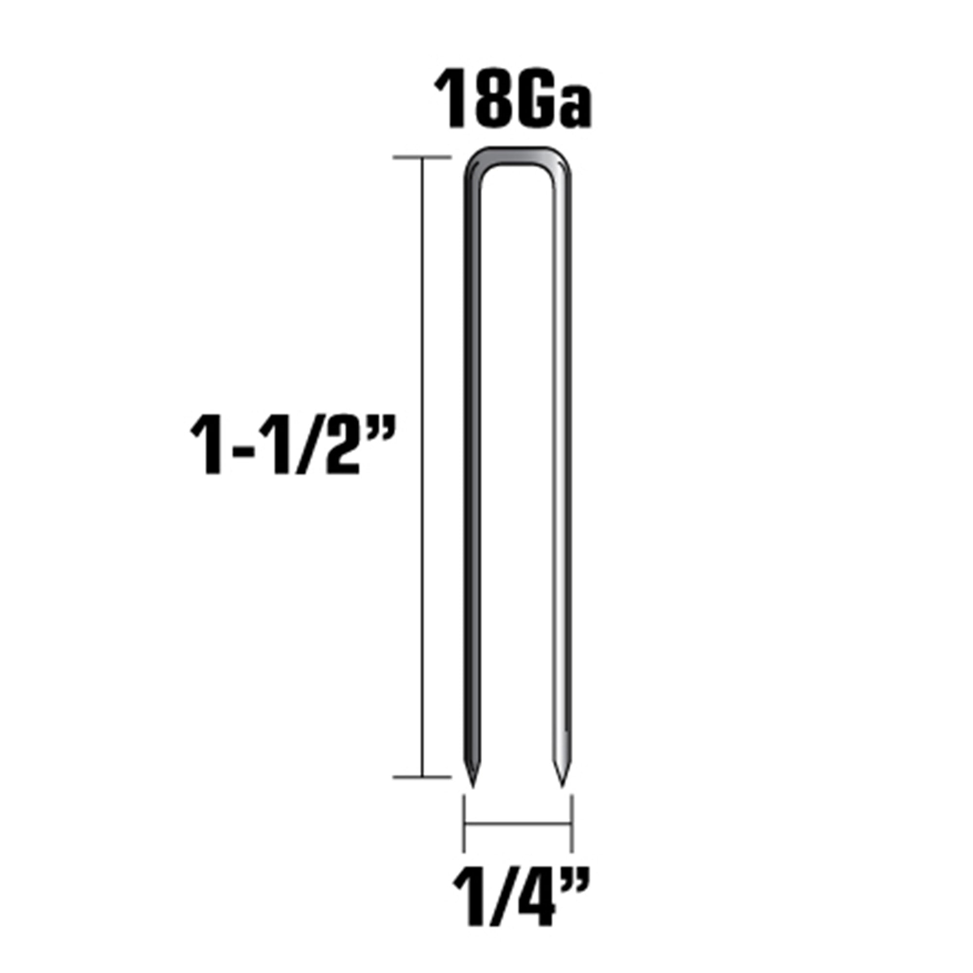 Metabo HPT Finish Staples 1/4" x 1-1/2" 18 Gauge - Electro Galvanized - 5000 Count