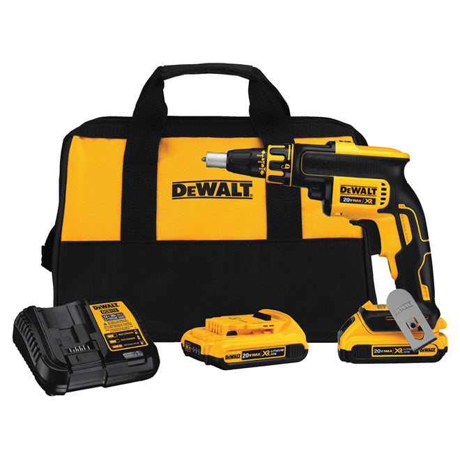 Visseuse pour cloisons sèches Dewalt 20V Max avec batteries 2 Ah et chargeur