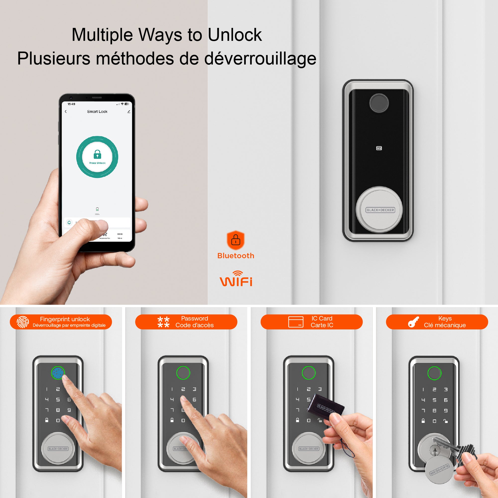 Black & Decker Smart Lock avec Gateway - Argent
