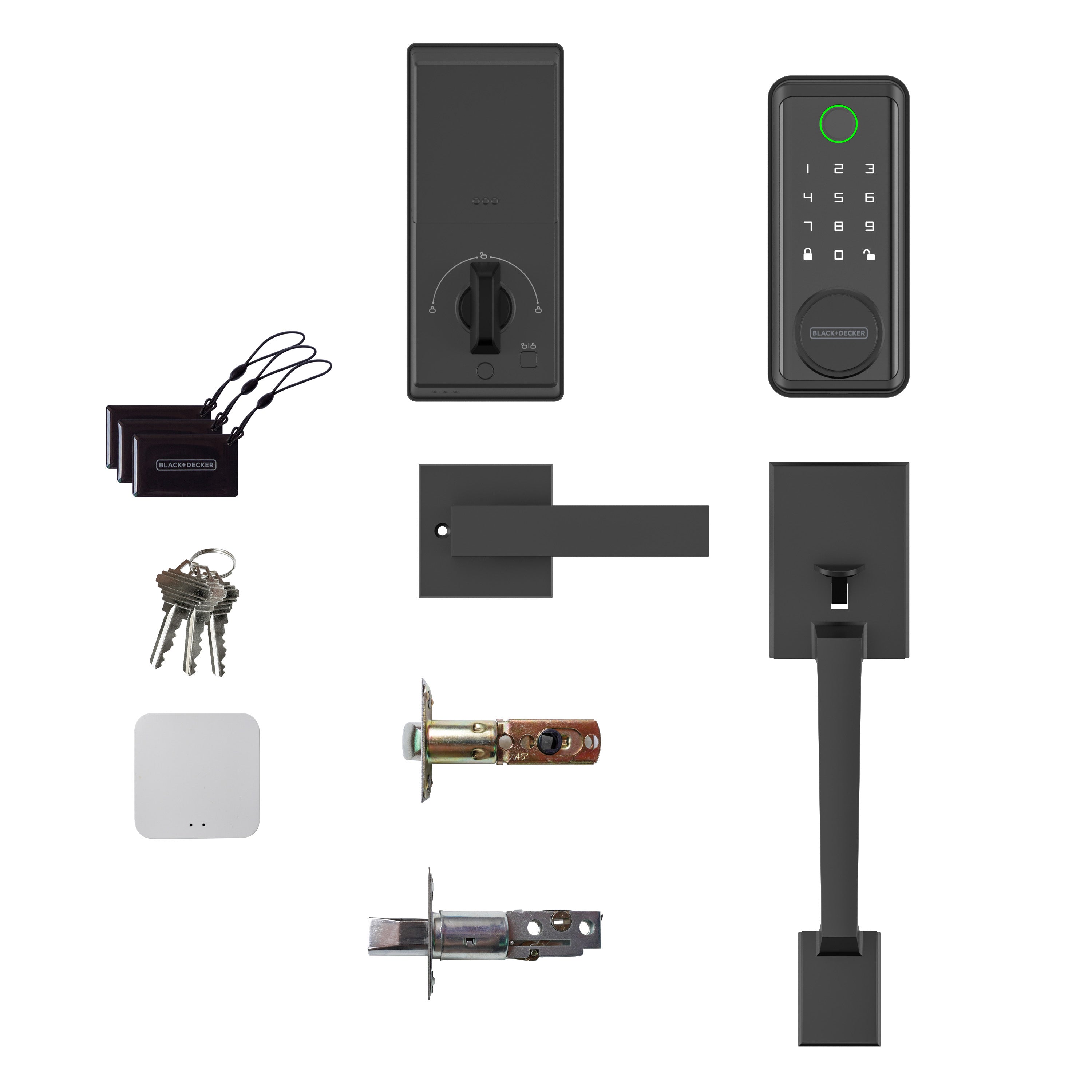 EJ.life Serrure à Empreintes Digitales Smart Lock, Serrure De Porte Anti-interférence, Alarme De