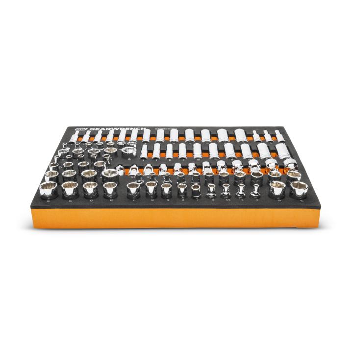 Gearwrench 1/4" Drive Master Metric Socket Set with Foam Storage Tray - 89 Piece