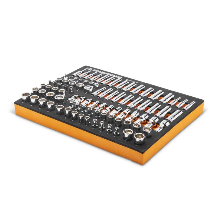 Gearwrench 1/4" Drive Master Metric Socket Set with Foam Storage Tray - 89 Piece