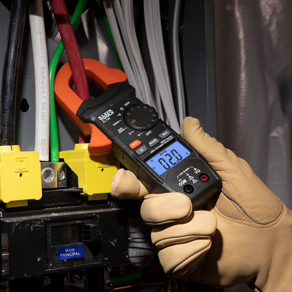 Klein Tools Electrical Voltage Test Kit with Clamp Meter Three Testers Test Leads Pouch and Batteries
