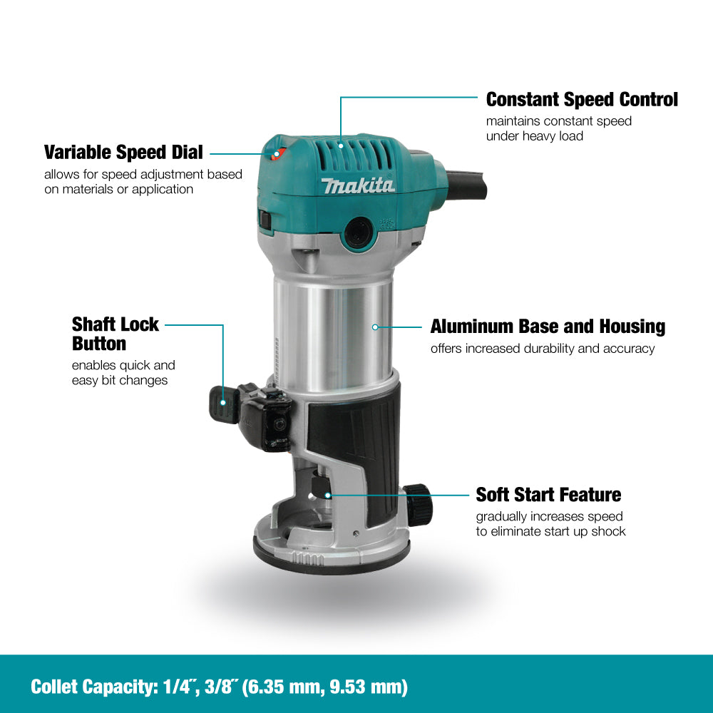 Makita RT0701C 1-1/4 HP Compact Router