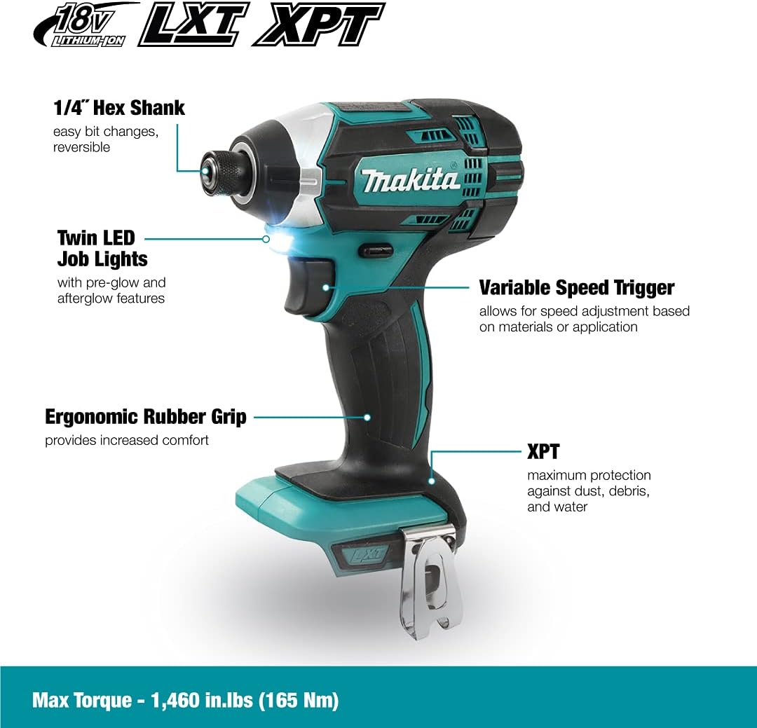 Makita 18V LXT 4PC Combo Kit 4.0Ah avec 2 batteries