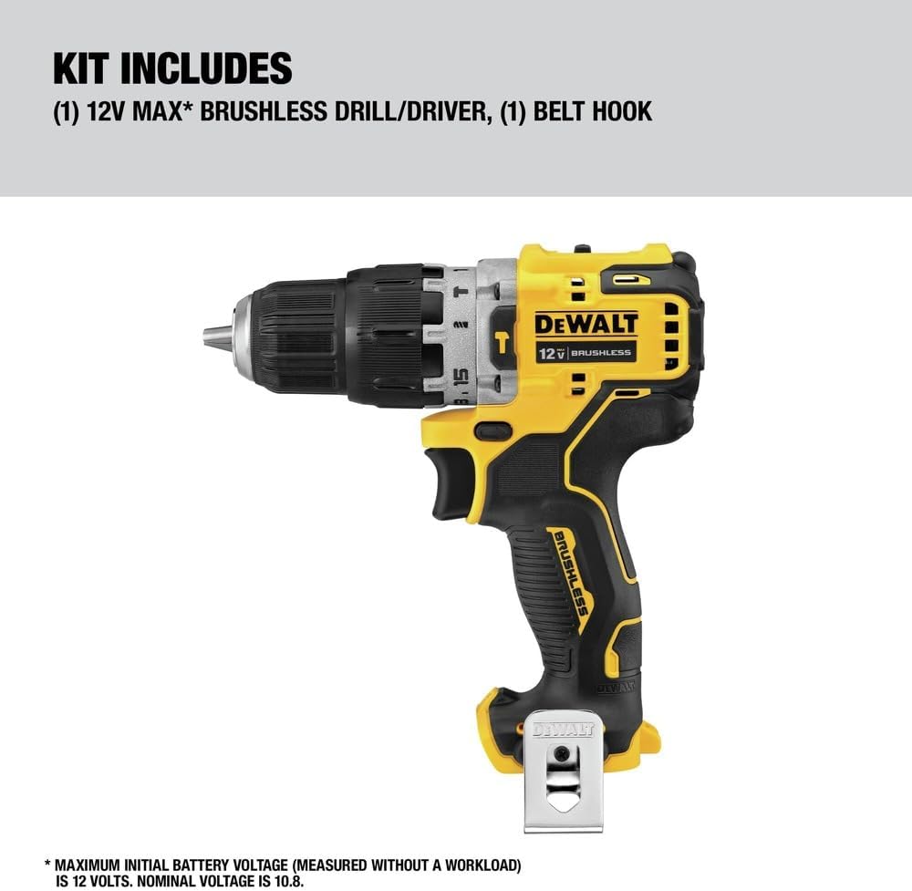 Dewalt 12V 3/8" Max Xtreme Brushless Compact Hammer Drill & Driver - Tool Only