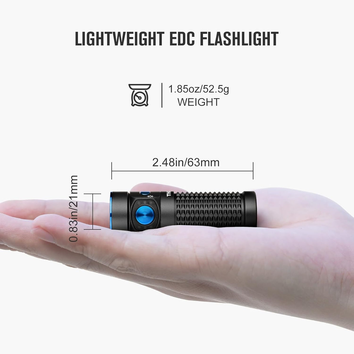 Olight Baton 4 Led Rechargeable Flashlight 1300 Lumens with Battery - Black